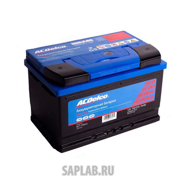 Купить запчасть ACDELCO - 19375473 Аккумулятор ACDelco 74 А/ч прямая L+ EN750 А 278x175x175 19375473