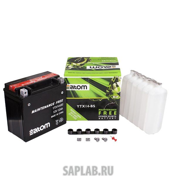 Купить запчасть ATOM - 2101587 Мото аккумулятор ATOM  YTX14-BS MF