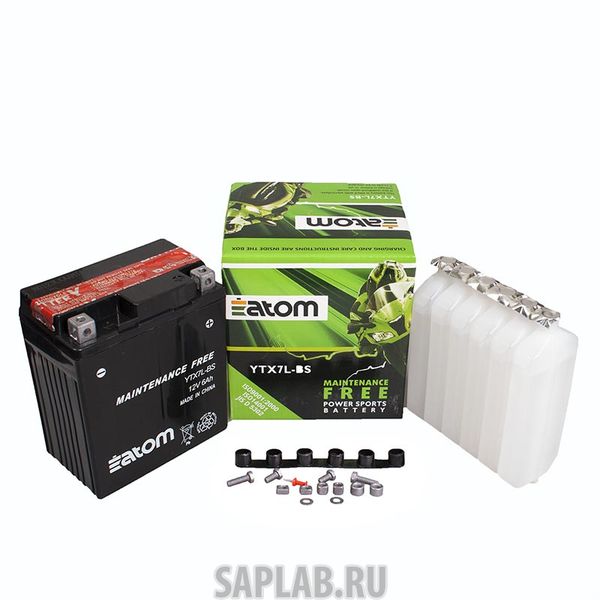 Купить запчасть ATOM - 2102055 Мото аккумулятор ATOM  YTX7L-BS MF