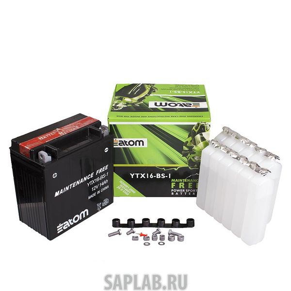 Купить запчасть ATOM - 2102062 Мото аккумулятор ATOM  YTX16-BS-1 MF