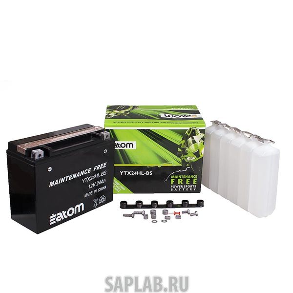 Купить запчасть ATOM - 2102066 Мото аккумулятор ATOM  YTX24HL-BS MF