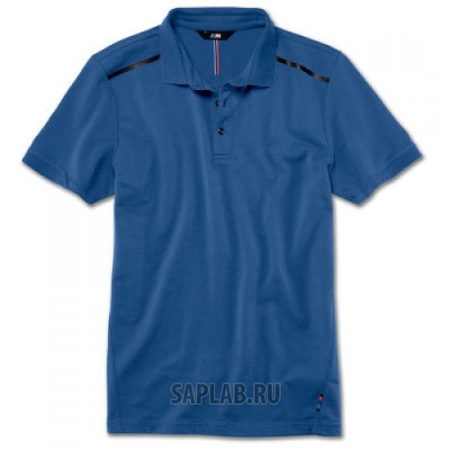 Купить запчасть BMW - 80142450975 Мужская рубашка-поло BMW M Polo Shirt, Men, Marina Bay Blue
