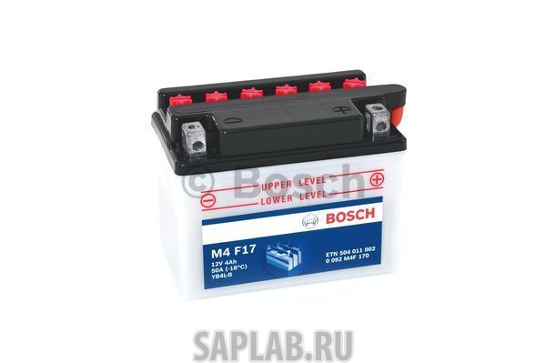 Купить запчасть BOSCH - 0092M4F170 Аккумулятор автомобильный BOSCH 0 092 M4F 170 4 Ач