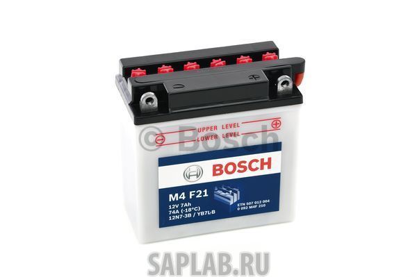 Купить запчасть BOSCH - 0092M4F210 Аккумулятор автомобильный BOSCH 0 092 M4F 210 7 Ач