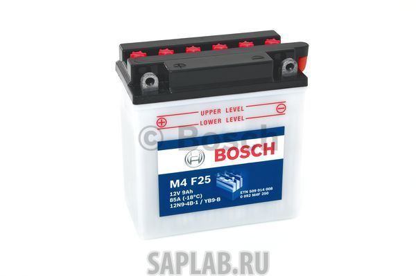 Купить запчасть BOSCH - 0092M4F250 Аккумулятор автомобильный BOSCH 0 092 M4F 250 9 Ач