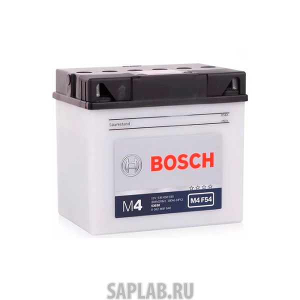 Купить запчасть BOSCH - 0092M4F540 Аккумулятор M4 F54 12v 30ah 300a 186x130x171 BOSCH 0092m4f540
