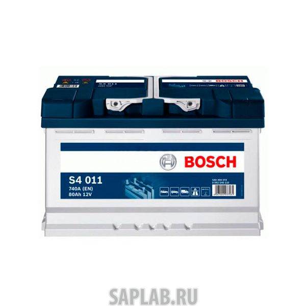 Купить запчасть BOSCH - 0092S40110 Аккумулятор BOSCH 0092S40110 s4 12v 80ah 740a 315х175х190 полярность 0 клеммы 1 крепл b13