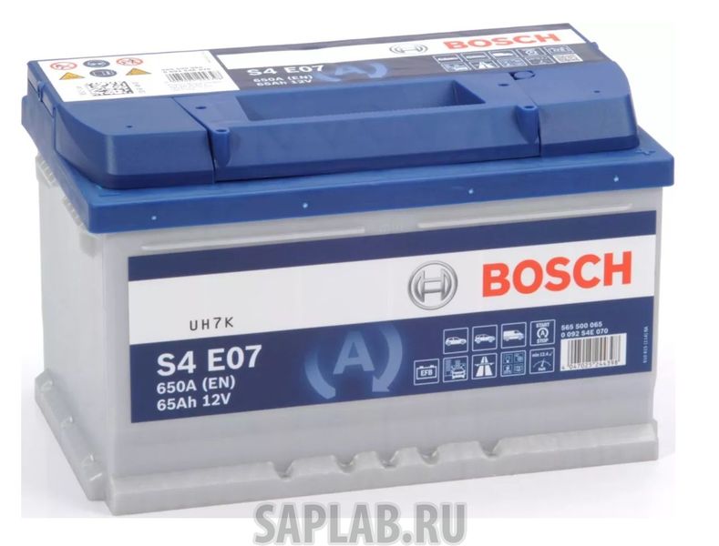 Купить запчасть BOSCH - 0092S4E400 Аккумулятор автомобильный S4 EFB 12V 65Ah 650A B13