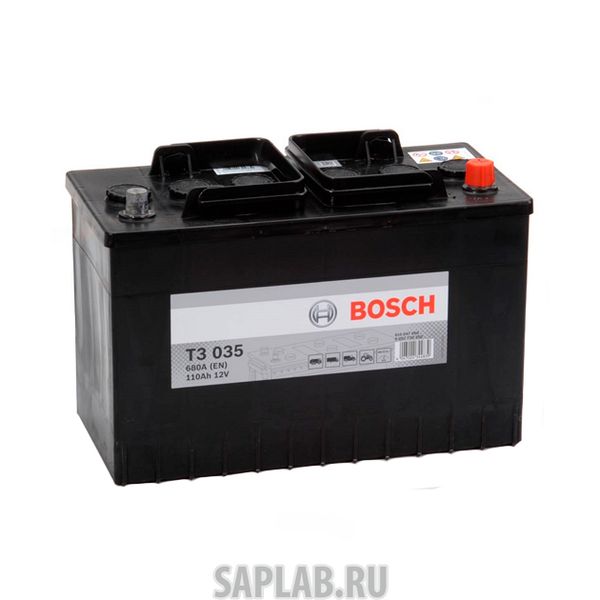 Купить запчасть BOSCH - 0092T30350 Аккумулятор T3 [12v 110ah 680а 350x175x239 " " Справа, Обслуж.] BOSCH