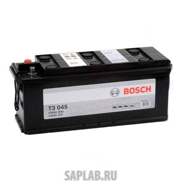 Купить запчасть BOSCH - 0092T30450 Аккумулятор T3, 12 В, 135 А/Ч, 1000 А, 514х175х210 BOSCH