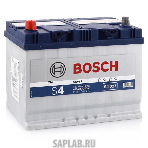 Купить запчасть BOSCH - 0570413063 Аккумулятор легковой BOSCH S40 270 S4 Азия (70Ач п/п) D26R 0570 413 063