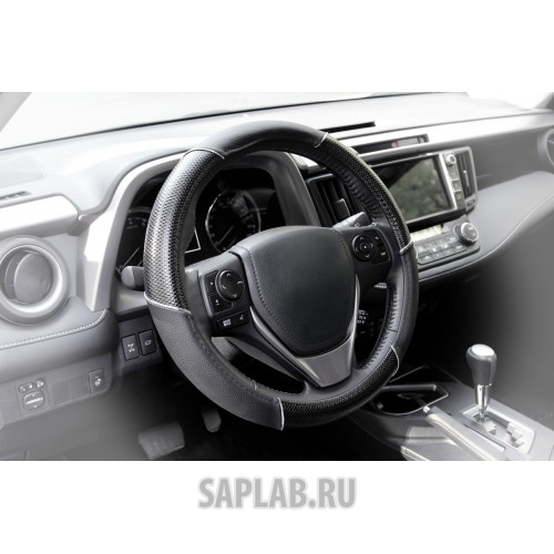 Купить запчасть KRAFT - KT800319 Оплетка, иск. кожа, черная/принт, 40 см / L