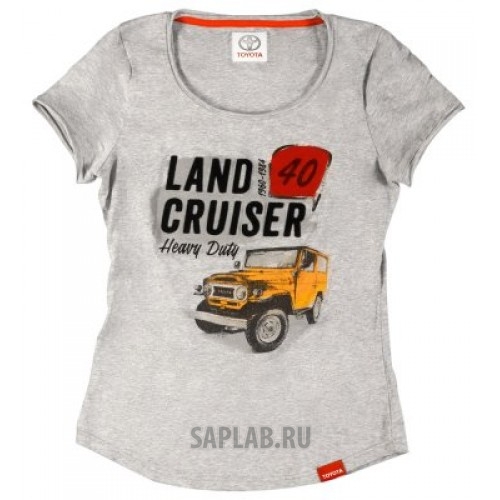 Купить запчасть TOYOTA - TMHRTTCL04XS Женская футболка Toyota Land Cruiser 40, Ladies T-Shirt, Grey, артикул TMHRTTCL04XS