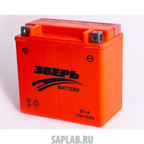 Купить запчасть ЗВЕРЬ - ZV14 Аккумулятор ЗВЕРЬ AGM 12 А/ч обратная R+ EN180 А 150x87x146 ZV14