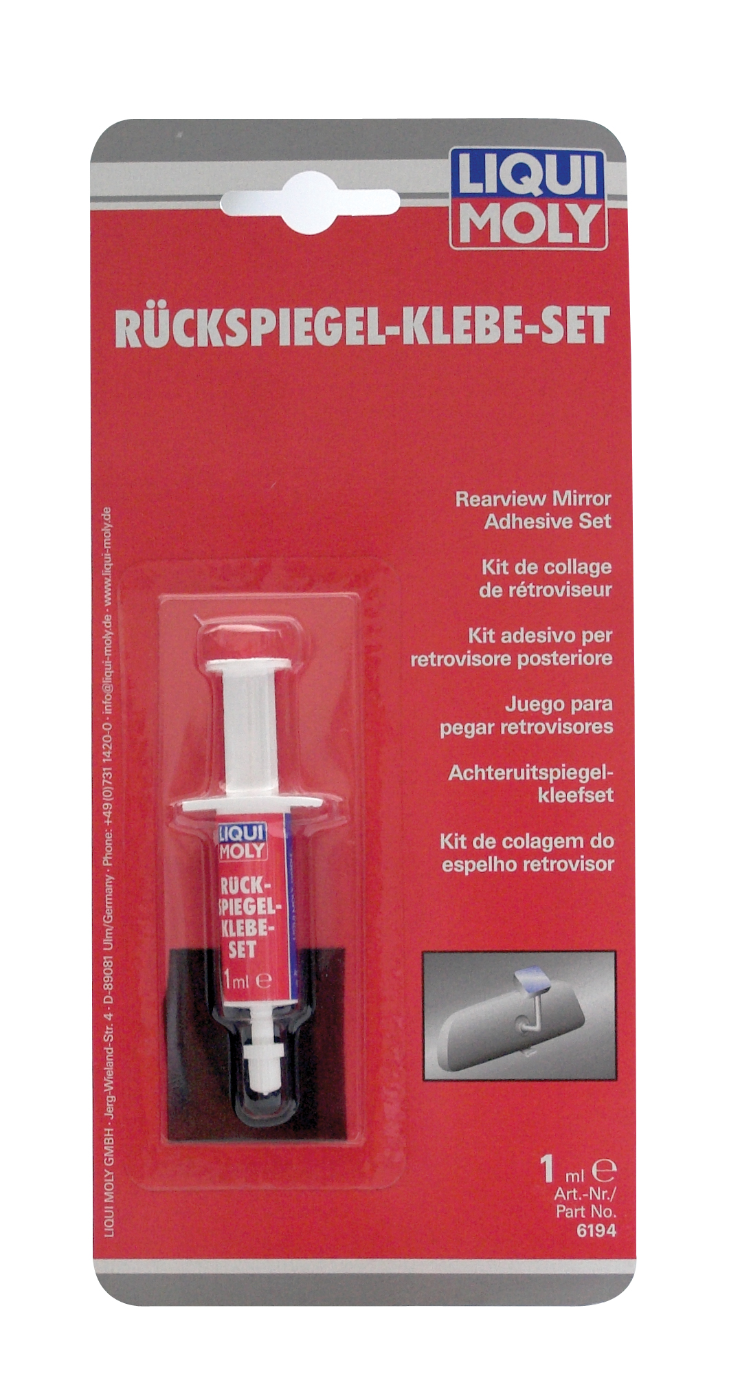 Купить запчасть LIQUI MOLY - 6194 Клей для зеркал заднего вида Ruckspiegel-Klebe-Set
