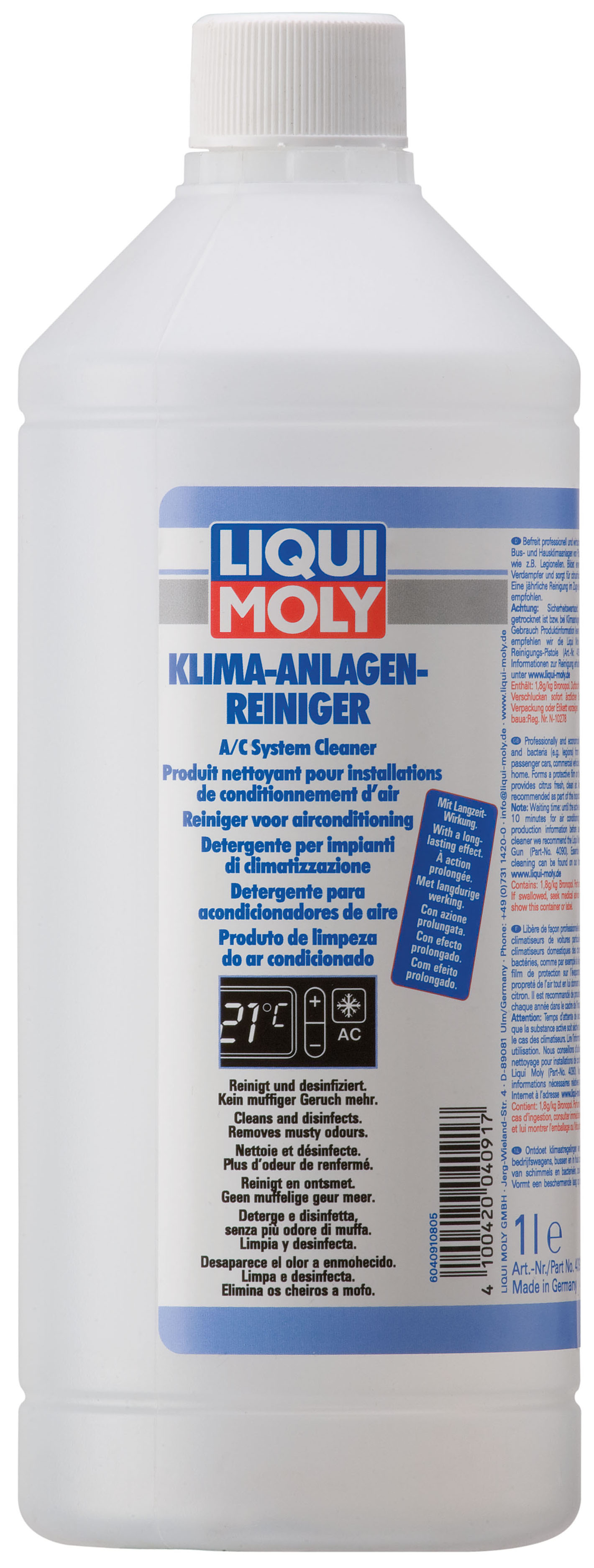 Купить запчасть LIQUI MOLY - 4091 Жидкость для очистки кондиционера Klima-Anlagen-Reiniger