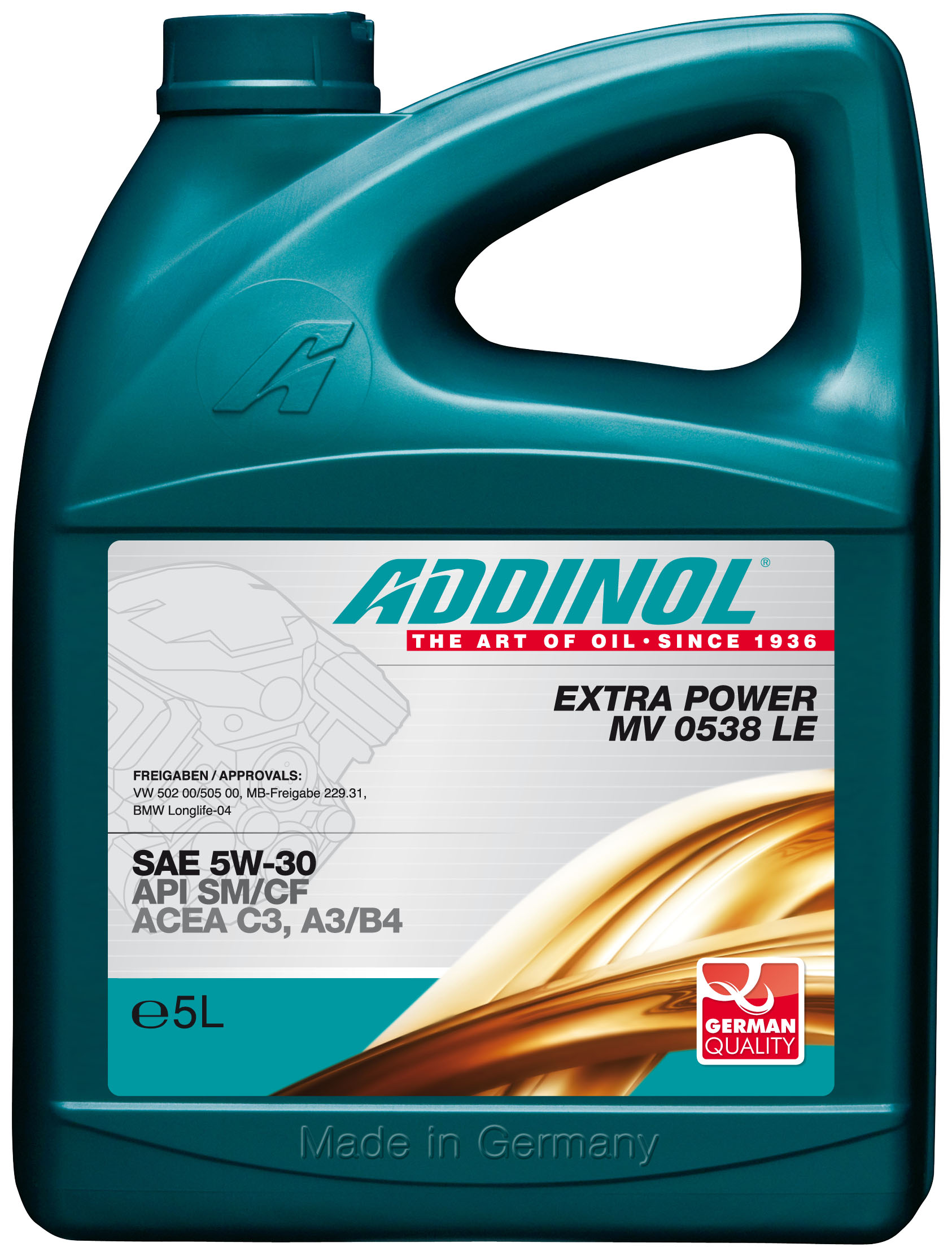 Купить запчасть ADDINOL - 4014766242716 Моторное масло Addinol Extra Power MV 0538 LE 5W-30 5л