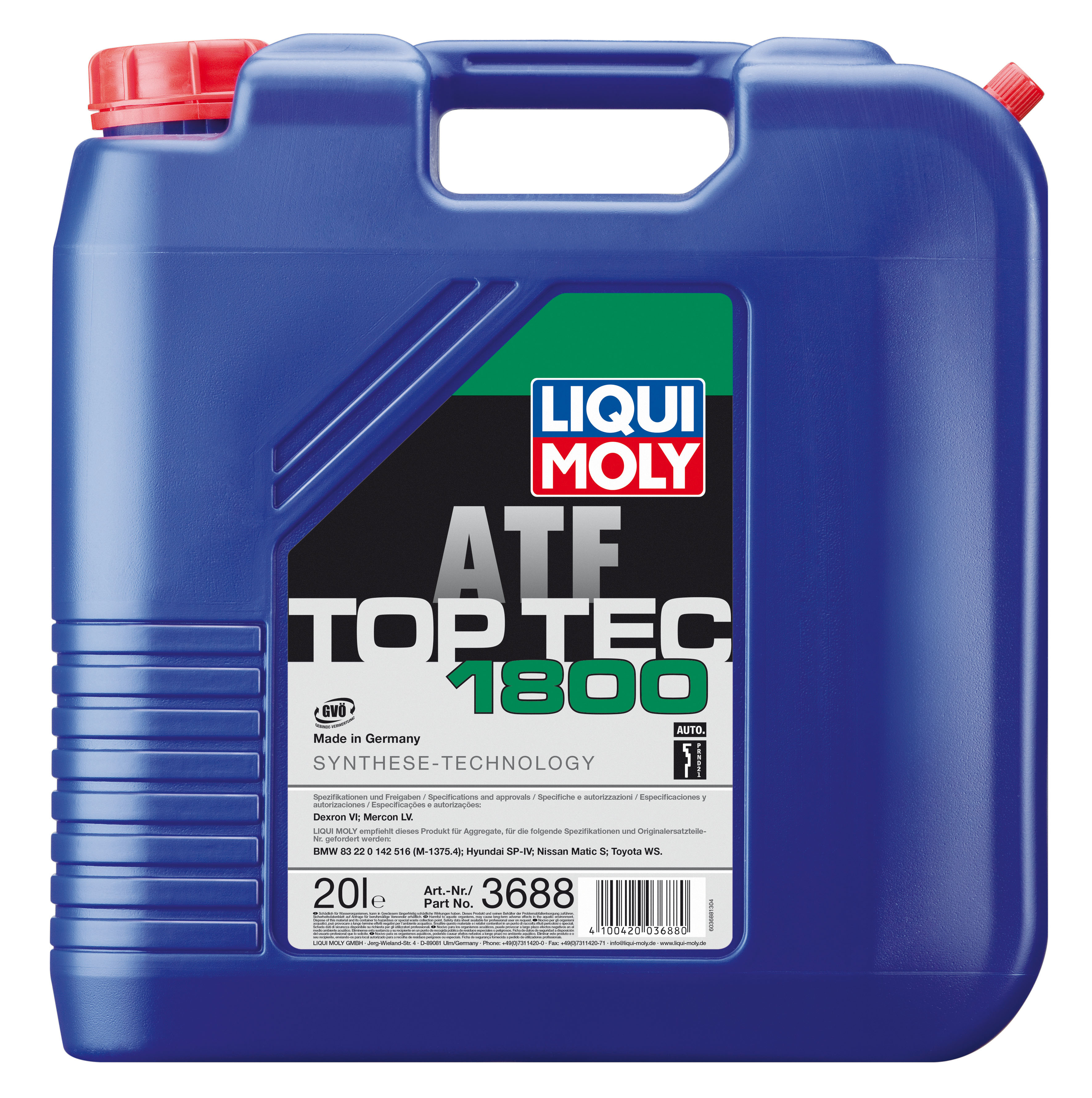 Купить запчасть LIQUI MOLY - 3688 Трансмиссионное масло для АКПП Top Tec ATF 1800
