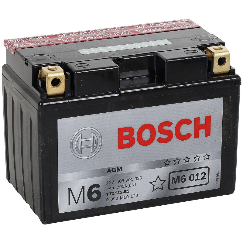 Купить запчасть BOSCH - 0092M60120 Аккумулятор автомобильный BOSCH 0 092 M60 120 9 Ач