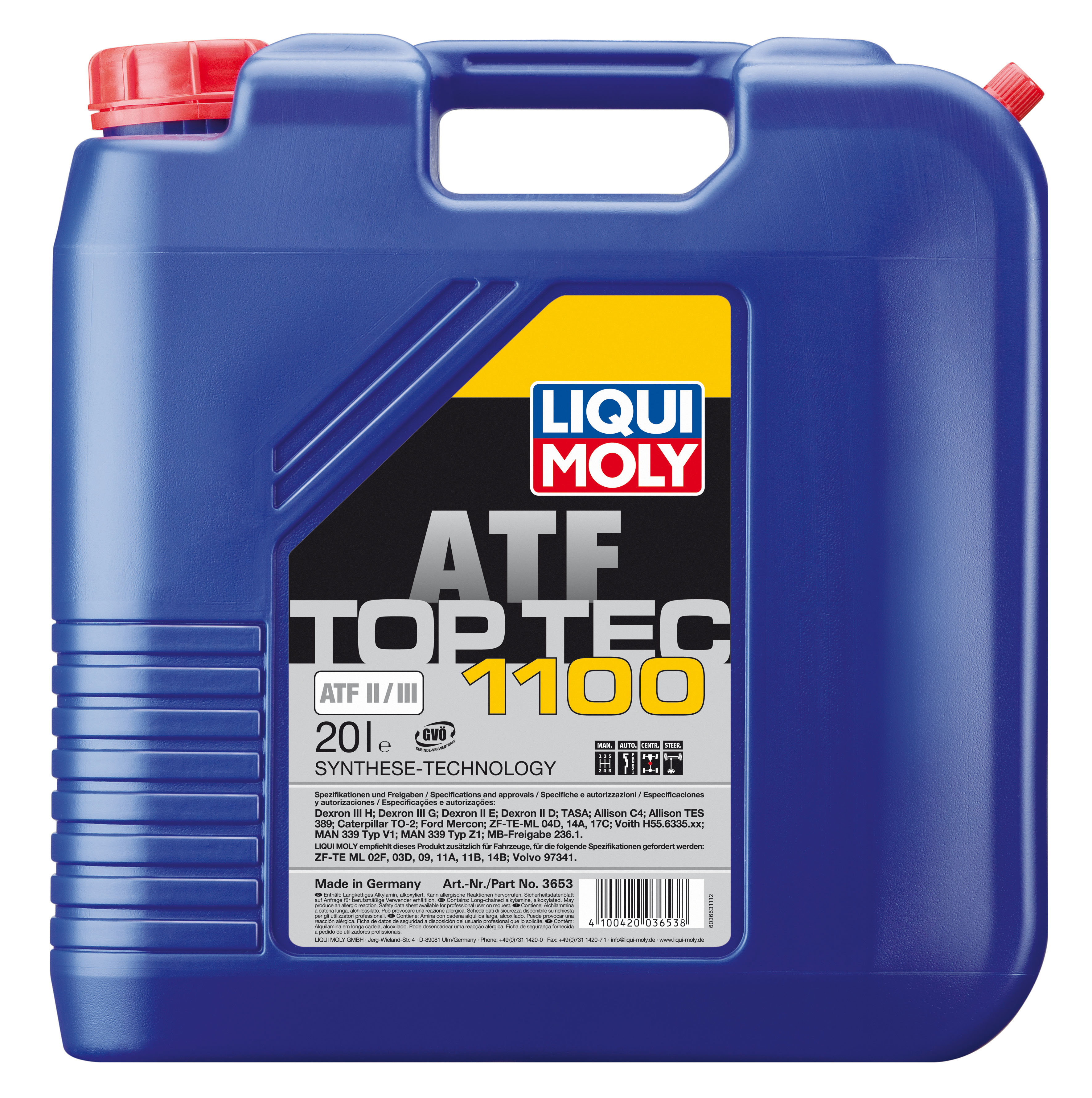 Купить запчасть LIQUI MOLY - 3653 Трансмиссионное масло для АКПП Top Tec ATF 1100