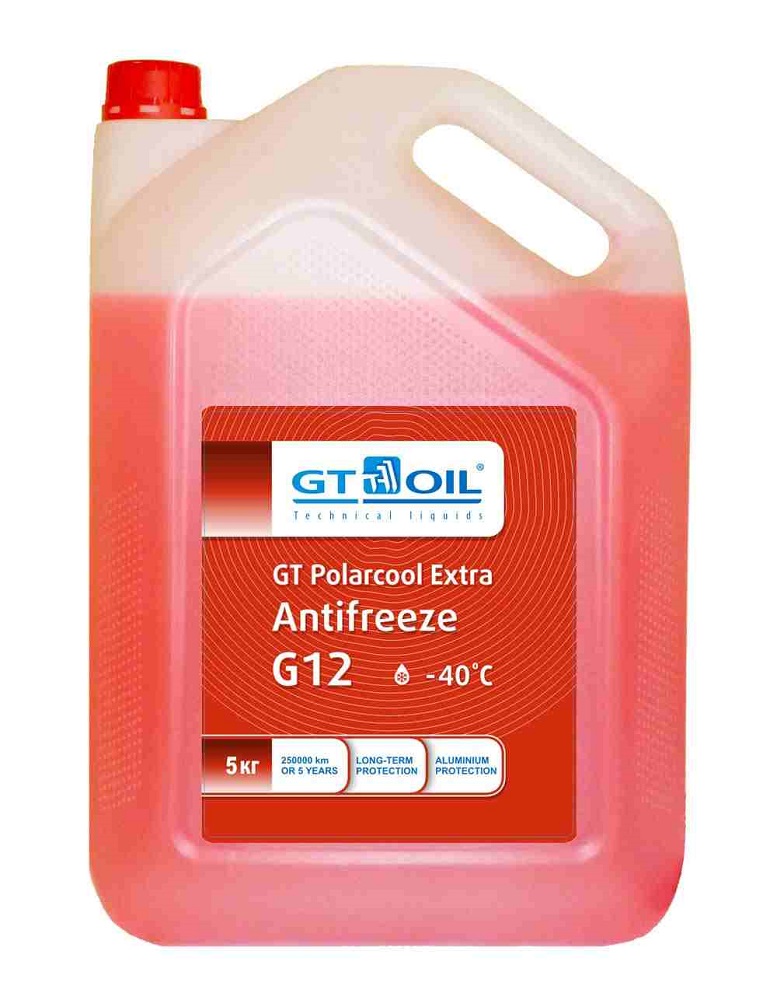 Купить запчасть GT OIL - 1950032214069 Антифриз GT Polarcool Extra G12, 5 л