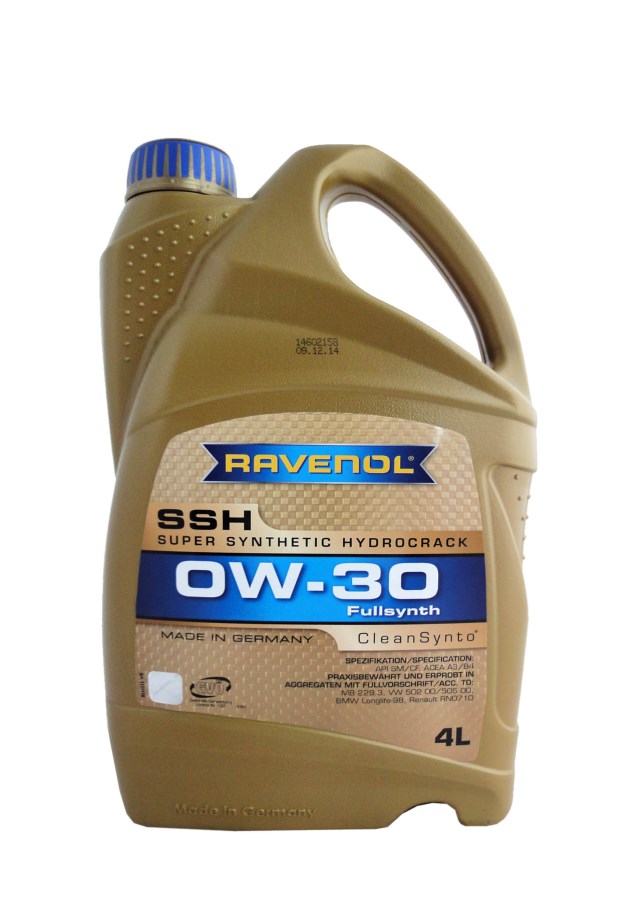 Купить запчасть RAVENOL - 4014835795396 Моторное масло Ravenol Super Synthetic Hydrocrack SSH SAE 0W-30 4л