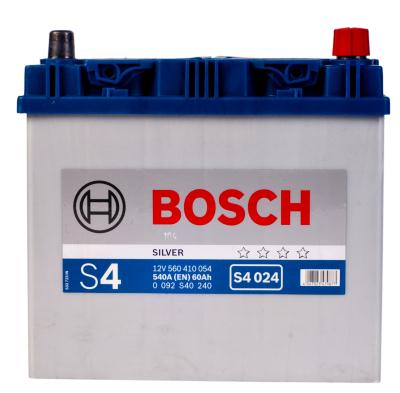 Купить запчасть BOSCH - 0092S40240 Аккумуляторная Батарея S4 Silver Asia [12v 60ah 540a B00] BOSCH 0092S40240