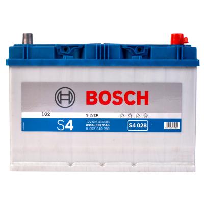 Купить запчасть BOSCH - 0092S40280 Аккумулятор автомобильный BOSCH S4 Silver 0 092 S40 280 95 Ач